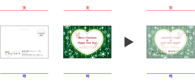 印刷の表裏関係（横×横）