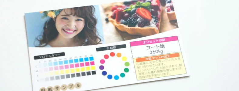 コート紙 310kg + 片面マットPP加工